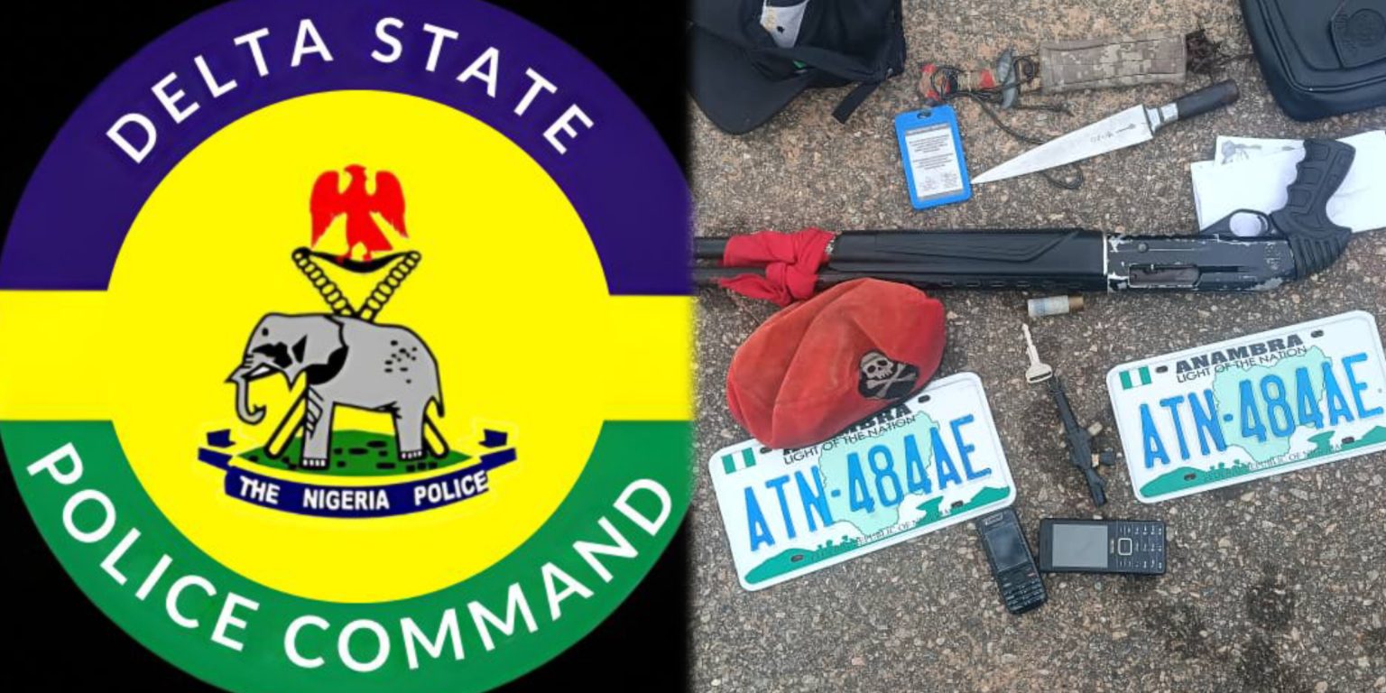 Police Arrest Two Suspected Armed Robbers in Delta, Recover Pump-Action Gun and Cartridge.