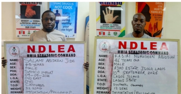 NDLEA Intercepts Synthetic Cannabis From UK, Finds Drugs Hidden In Speakers In Lagos.